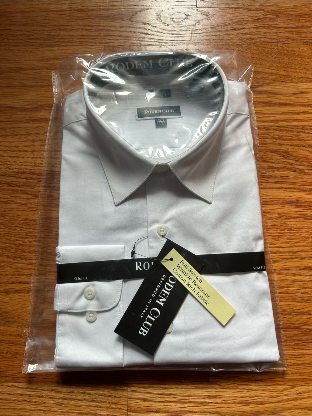 Men's Slim Fit White Dress Shirt